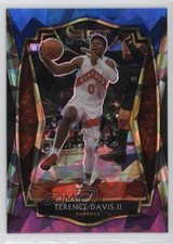 2020 Select Premier Level Blue White Purple Cracked Ice Prizm Terence Davis 19k9