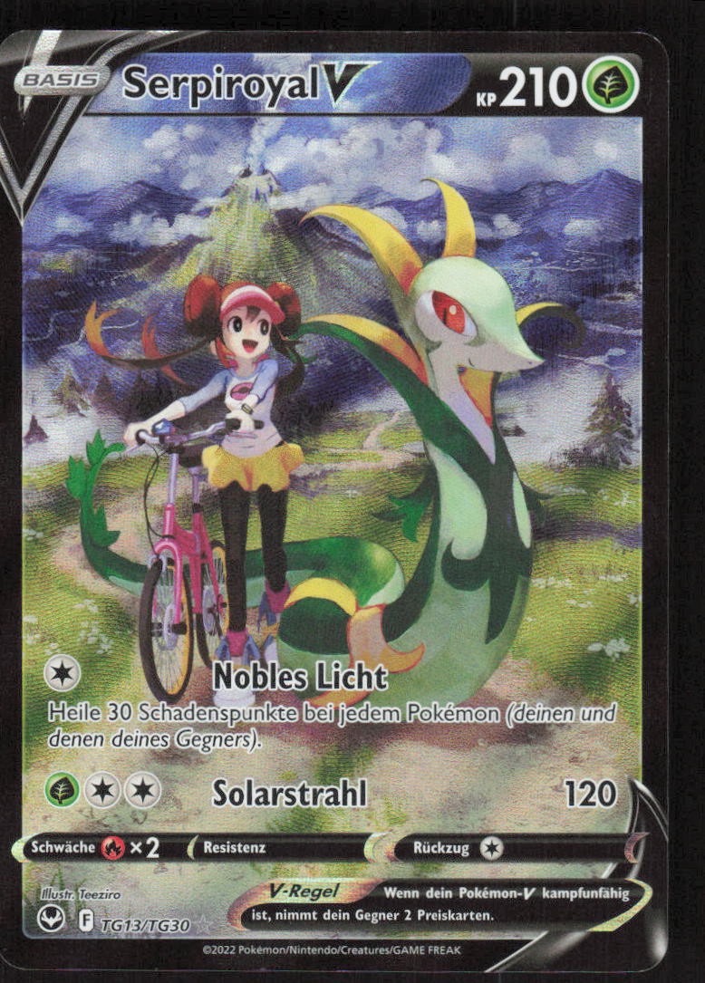 Serperior V TG13/TG30 Holo V Rare Silver Tempest Trainer Gallery Pokemon NM