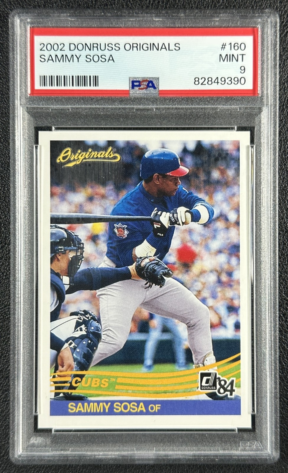 SAMMY SOSA PSA 9 2002 DONRUSS ORIGINALS #160 CUBS 9390