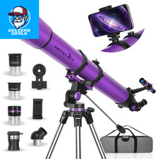 Telescope, Telescope for Adults High Powered, 90Mm Aperture 1000Mm Astronomical