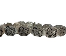Authentic Vintage 1940's-50's Atomic Era Silver Aluminum Poodle Belt