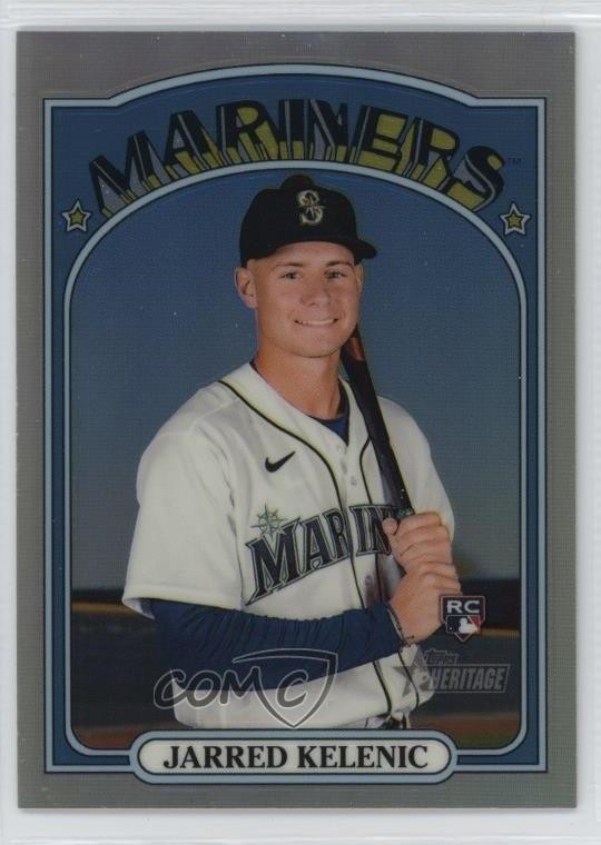 2021 Topps Heritage High Number Chrome Refractor /572 Jarred Kelenic #584 0om0