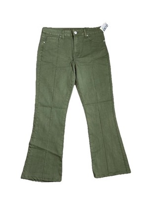 NEW VIP jeans 5 pocket women stretch regular pant size 11/30 green cotton blend