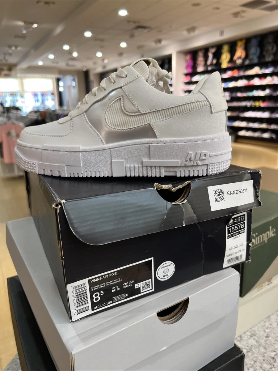 Nike Air Force 1 Pixel White Gold Chain W for sale | eBay
