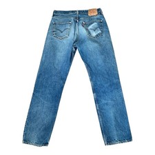 Vintage Levi s 501XX button fly medium wash straight leg jeans 34 x 32 Mexico