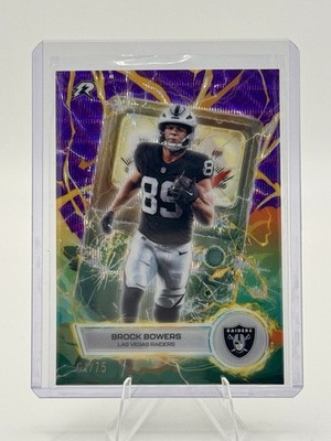 2025 Topps Resurgence Brock Bowers Voltaic Purple Surge /75