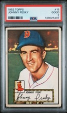 1952 TOPPS #15 JOHNNY PESKY PSA 2