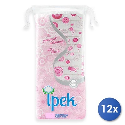 12x Ibis Baumwolle Hydrophil 200 Ipek +Band Baumwolle Abziehband, Weiß 200 g