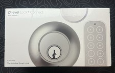 Level - Lock+ Connect Keypad Smart Lock BT/Wi-Fi Dead Bolt Lock Satin Nickel New