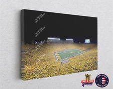 Michigan Football Team Stadium  City Sports Painting Canvas Print Décor Wall