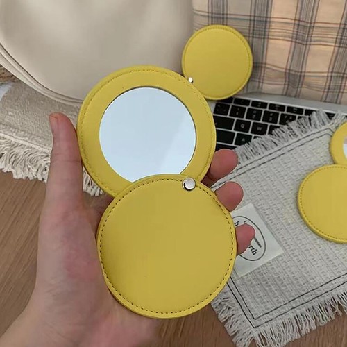 Compact Mirrors Unbreakable Stainless Steel Mirror With PU Leather Makeup Mi _wa - Picture 5 of 19