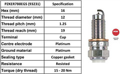 NGK SPARK PLUG QUALITY OEM 93231 / PZKER7B8EGS | eBay UK