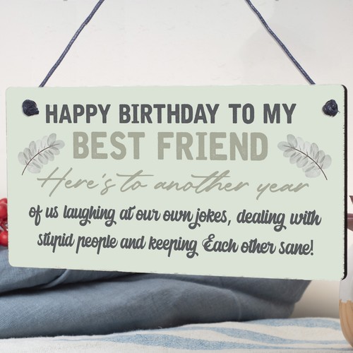 Funny Best Friend Birthday Card Friendship Gifts Sign Birthday Gifts For Her