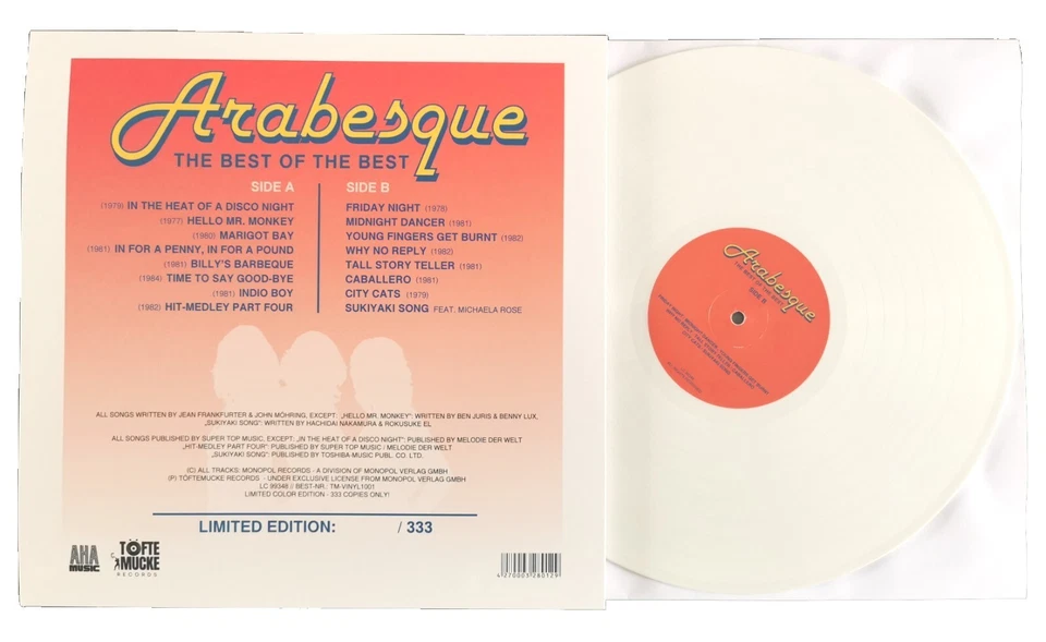 Arabesque The Best Of The Best Lp 333 Copies Only White Vinyl 70s Disco Neu Ovp - Bild 4 von 4