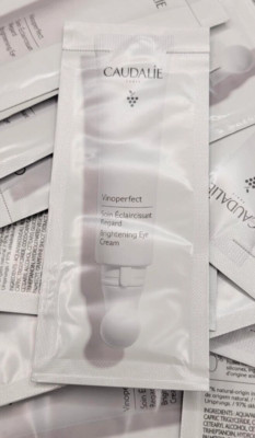 LOT OF 30 CAUDALIE VINOPERFECT BRIGHTENING EYE CREAM SAMPLE PACKETS 1.5ML*30