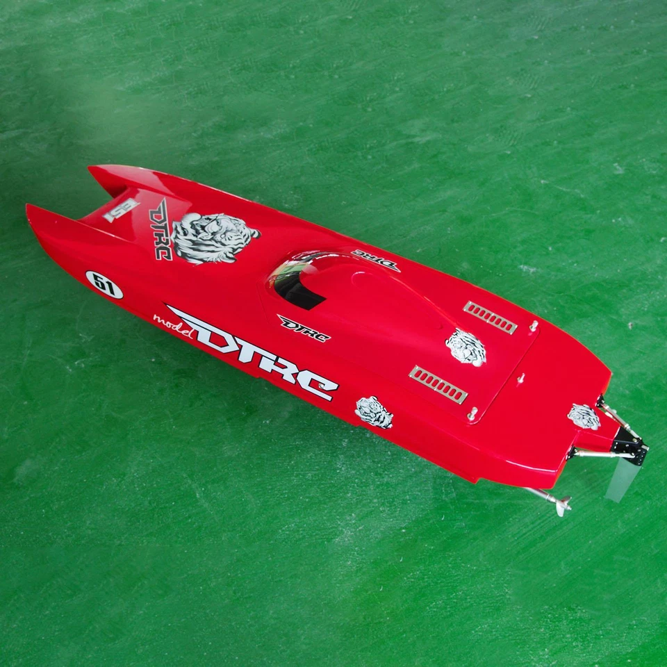 E51 Fiber Glass Electric RC Race Boat DIY Painted PNP Shaft Dual Motor Servo ESC - Image 4 of 4