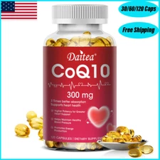 COQ 10 Coenzyme Q-10 300mg Heart Health Support,Increase Energy&Stamina 30-120PC