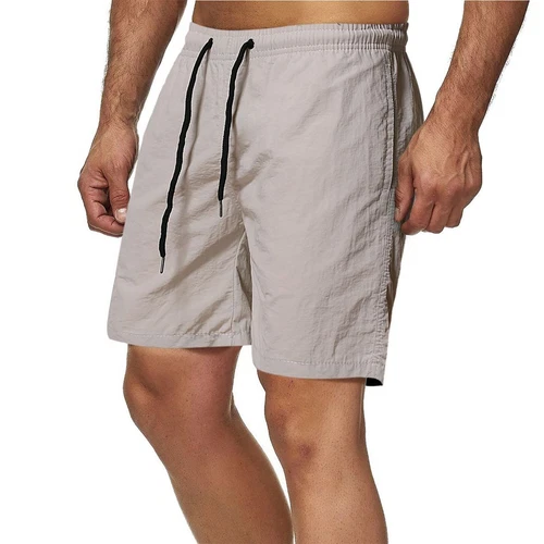 Herren Freizeit Lose Shorts Taschen Kordelzug Einfarbig Strand Basic Shorts - Bild 7 von 64