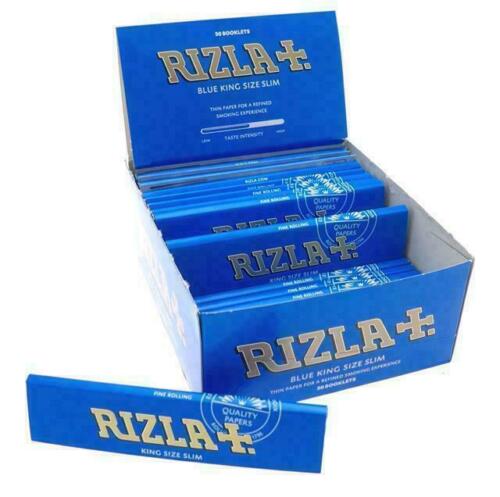 Rizla Blue King Size Smoking Rolling Long Papers Box 50 Booklets Papes Blättchen