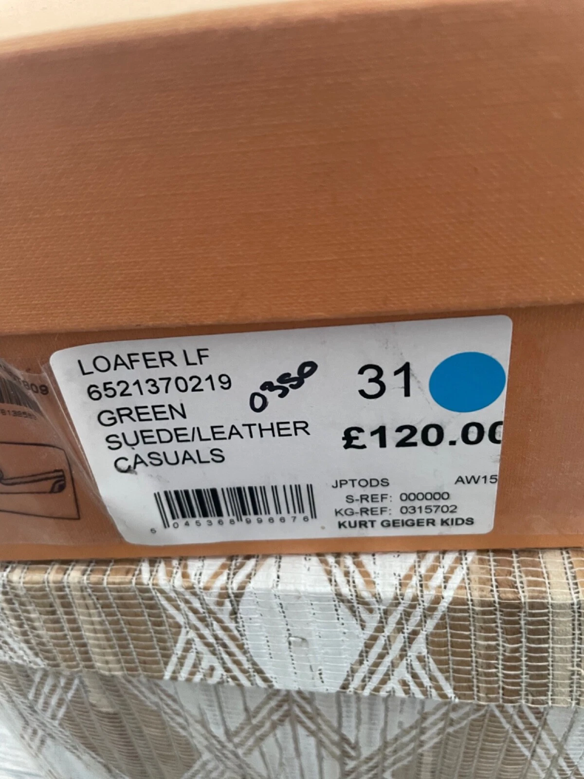 TOD’S Mocassino Tods junior verde marca lusso eur taglia 31 UK12