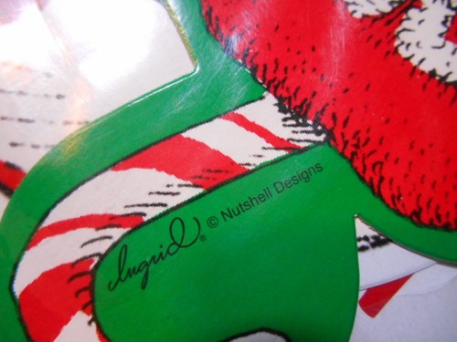 VTG JOLLY SANTA Candy Cane Die Cut Jointed Christmas Banner 9.75ft Ingrid Design - Bild 3 von 4