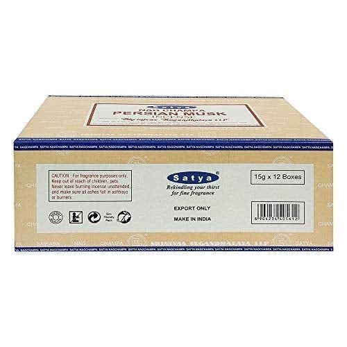 Satya Nag Champa persischer Moschus Räucherstäbchen 12er Packungen 15gms - Bild 2 von 4