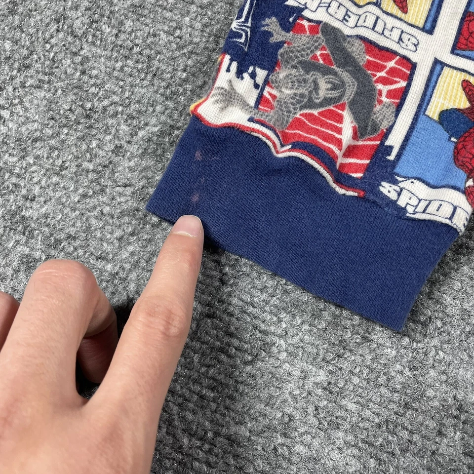 Calça Pijama Spiderman 3 Infantil Tamanho 8 2007 Vintage Estampa Total Quadrinhos Marvel - Imagem 4 de 4