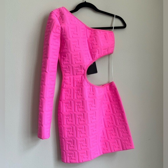 ワンピース FENDI Woman Dress Pink FZDD61 AUZR F1SAU Dress Cotton Pink | Fendi