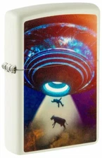 Zippo Windproof UFO Abduction Lighter, Glow in the Dark, 49838, New In Box