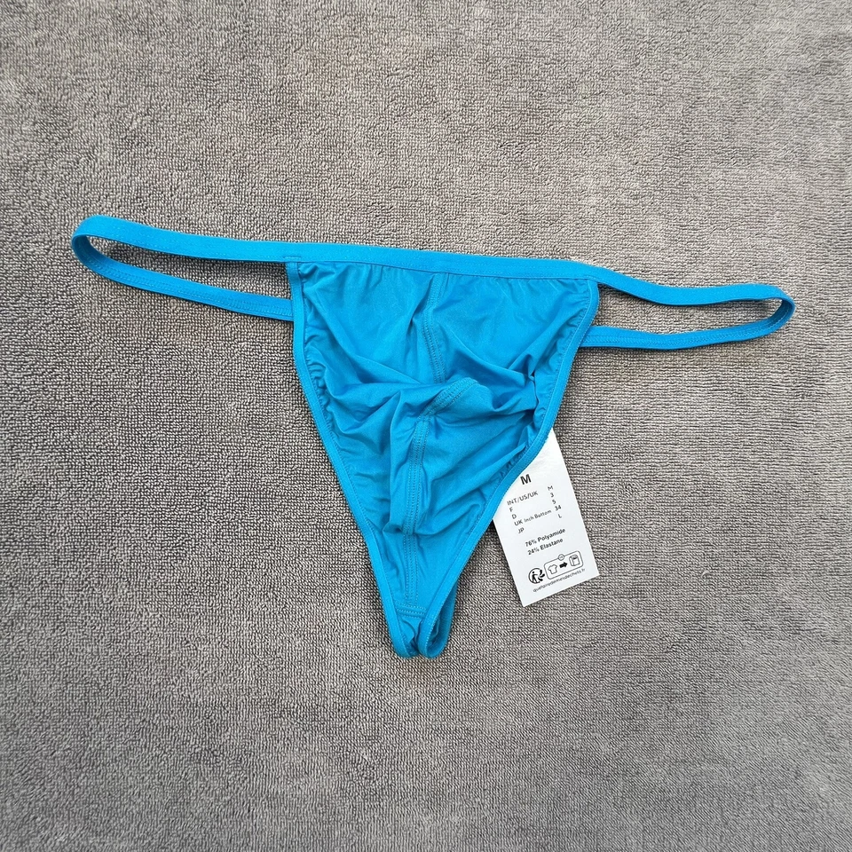 Hom Men turquoise blue Plume temptation G-string thong underwear size S M - Image 2 of 4