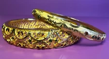 Gold Plated Indian Bojo Bangles Set of 2
