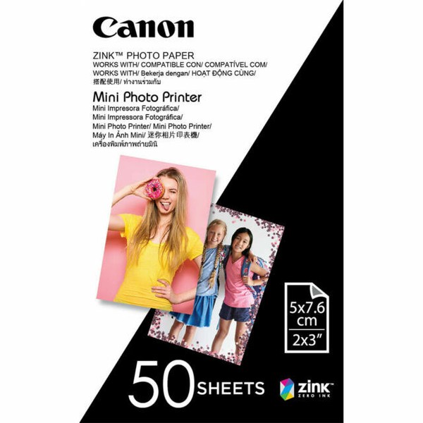 canon mini photo printer with 50 pack photo paper