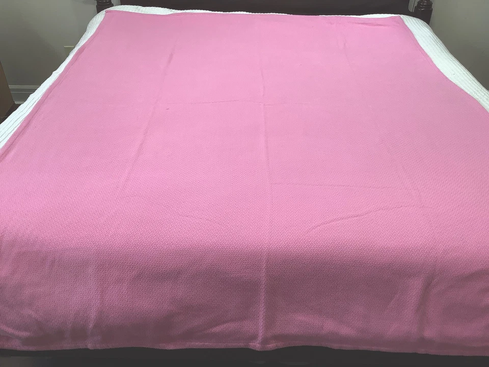 Pottery Barn Kids Pink Woven Twin Blanket - Image 2 of 4