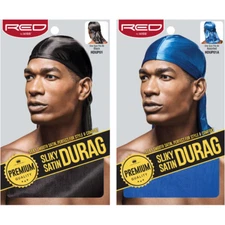 RED BY KISS PREMIUM QUALITY SILKY SATIN DURAG #HDUP EXTRA LONG TAILS DOO RAG