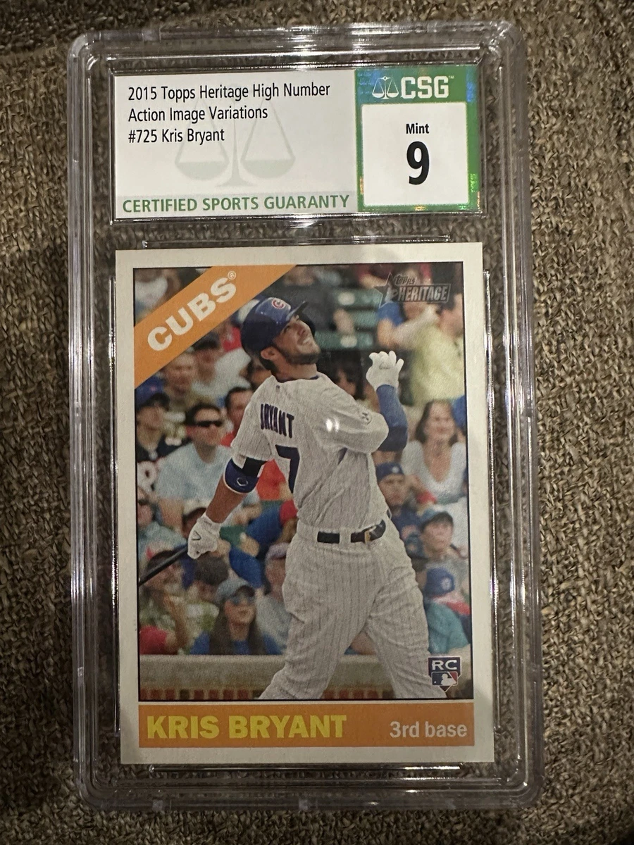その他 2015 topps career high Kris Bryant 2015 Topps Heritage SP KRIS BRYANT ROOKIE CSG 9 Action SP RC Cubs