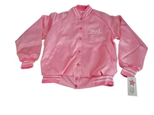 NWT Vintage Bud King of Beers Women's Bomber Jacket Pink Size Medium Budweiser