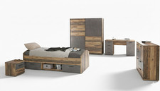 Jugendzimmer WINNIE 5-tlg. Komplettset, Optik: Old Wood Vintage, Forte