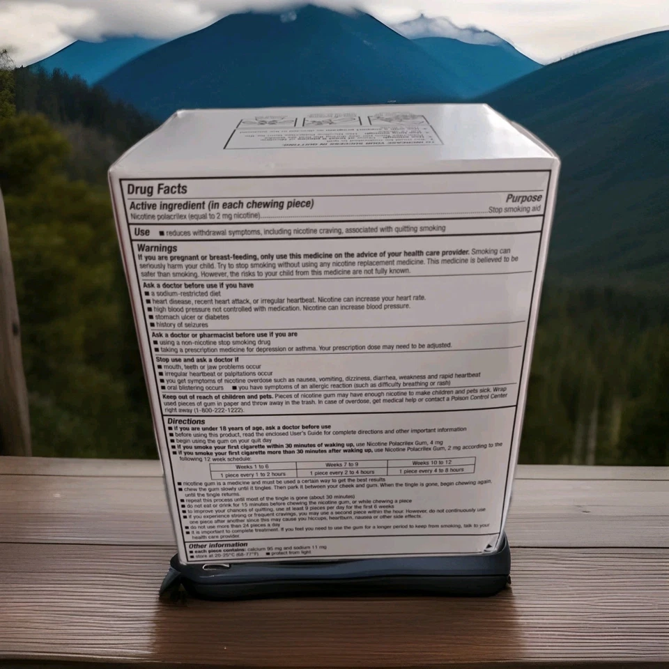 Goma Polacrilex de nicotina recubierta Equate 2 mg sabor canela 200 piezas 04/2027 Foto 2 de 4