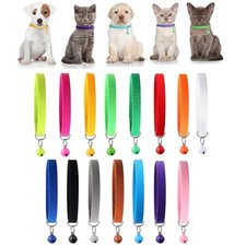 Puppy ID Collars Adjustable Bell Whelping Kitten Litter Assorted 15 Pcs