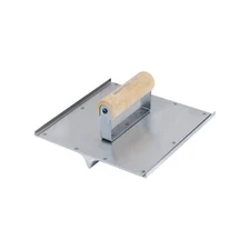 Kraft Tool Stainless Steel 8"x8" 1/2"R,3/4"D Concrete Seamer/Groover Wood Handle