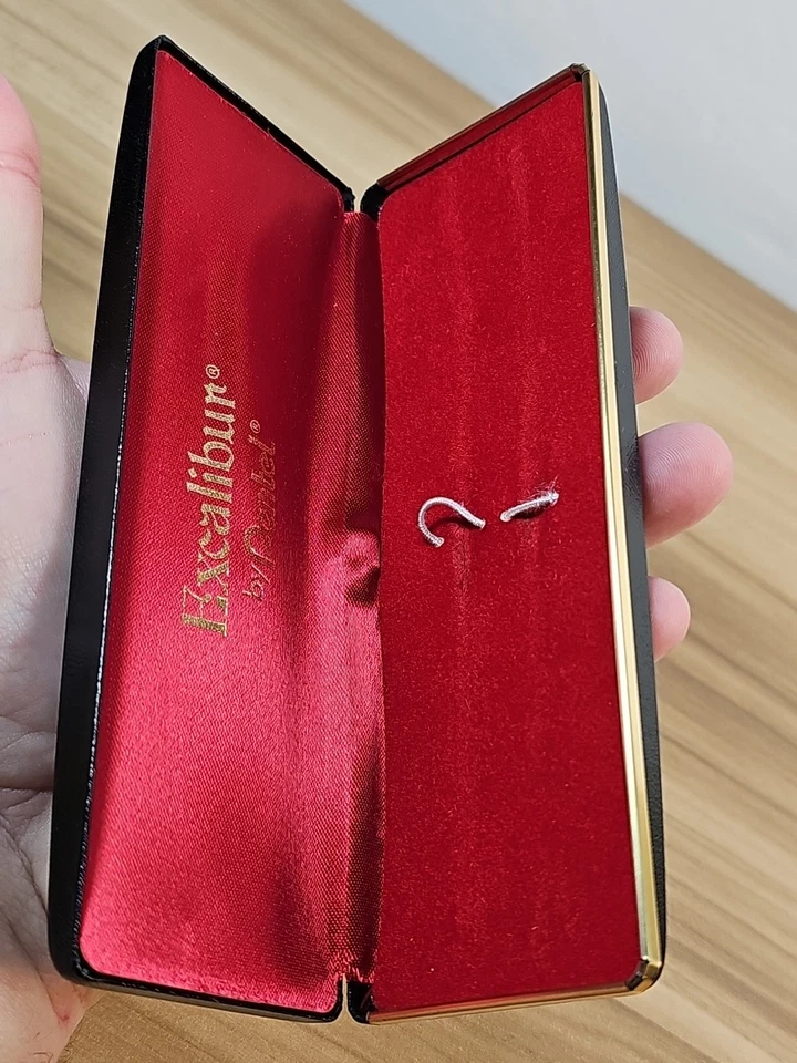 Conjunto de caneta e lápis mecânico vintage dourado Pentel Excalibur sem tinta como é o Japão - Imagem 2 de 4