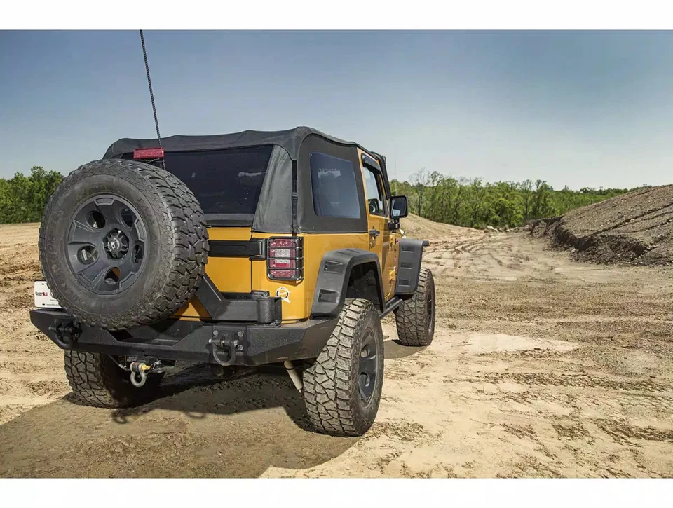 Rugged Ridge XHD Rear Bumper Fit 76-83 CJ5,76-86 CJ7,81-85 CJ8,97-06 TJ,87-95 YJ Foto 4 de 4
