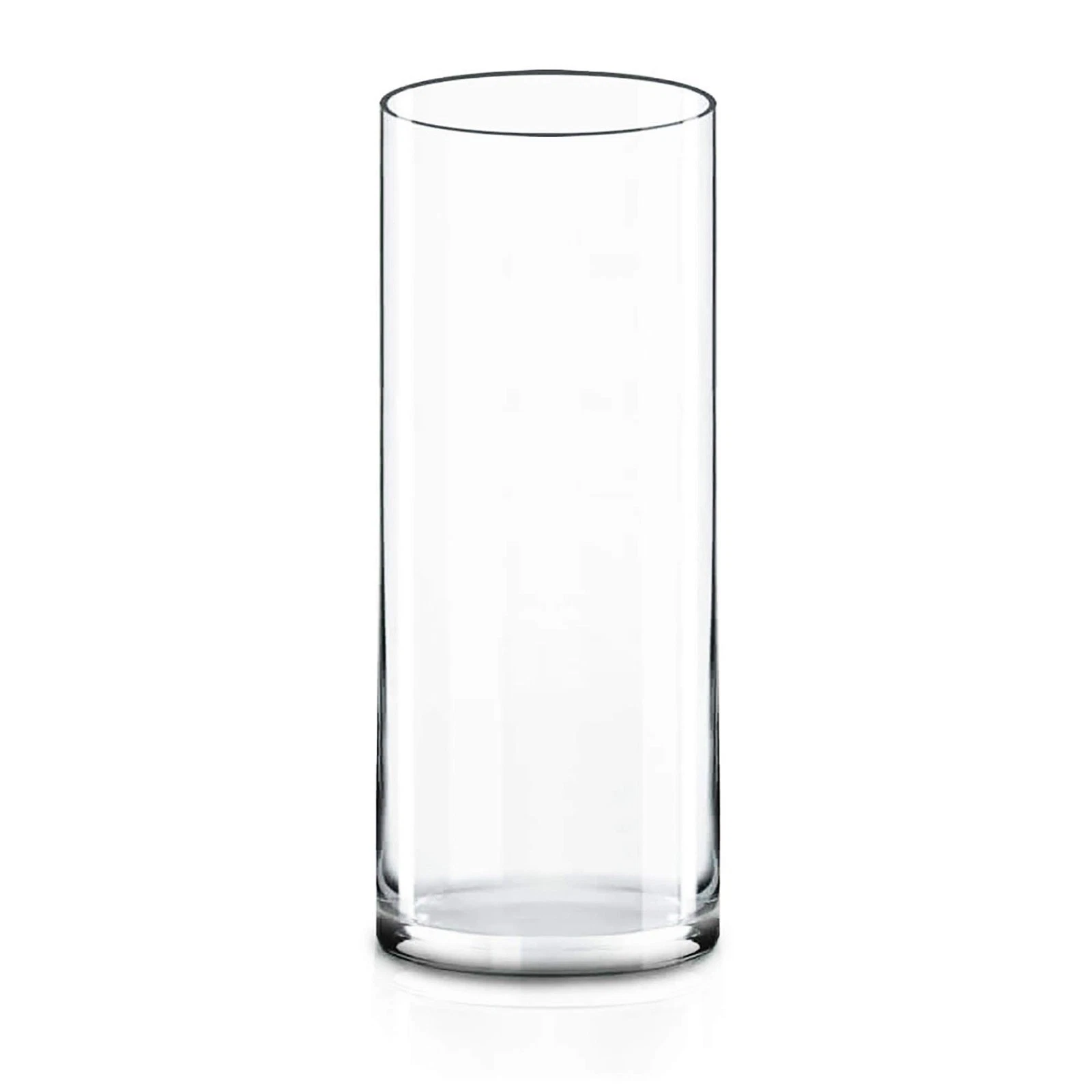 14 Inch Clear Hand Blown Glass Cylinder Vase Home Decor Table Centerpiece