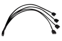 Alphacool 18711 RGB Plastic Splitter Cable Black 3-pin 300mm 1pc Y-splitter