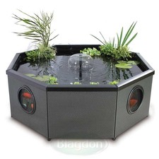 BLAGDON AFFINITY GRAND OCTAGON 708L WITH PUMP RAISED WATER FEATURE AQUARIUM