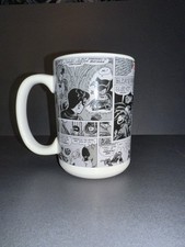 Zak RARE Batman Mug White Mug Black Yellow Design 12 OZ