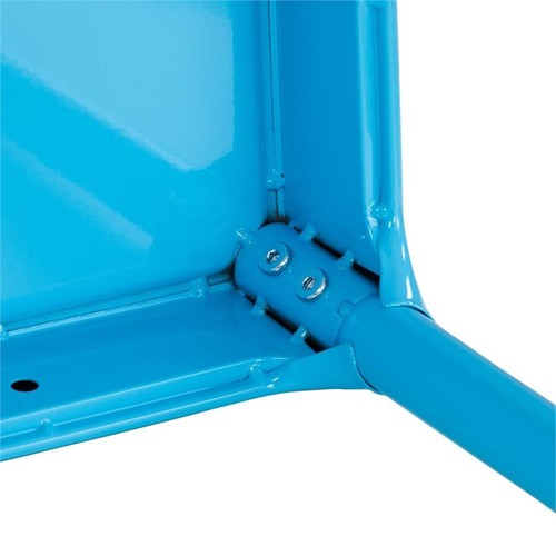 Safco Steel Guest Stool in Glossy Blue - 15.5"W x 15.5"H - Picture 5 of 7