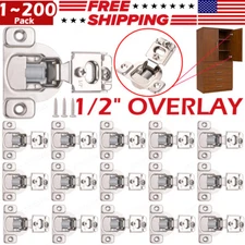Cabinet Hinges 1/2" Overlay Soft Close Face Frame 105° Compact Handware LOT US