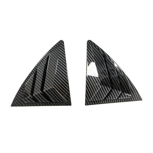 2PCS Carbon Fiber Rear Window Louver Shutter Cover For Toyota Corolla 2007-2013 - Picture 5 of 8