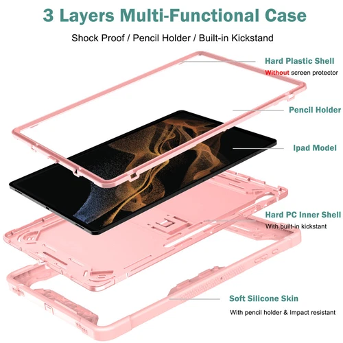 Tablet Case Armor Shockproof Cover For Samsung Galaxy Tab S10 S9 FE Plus Ultra - Picture 26 of 54
